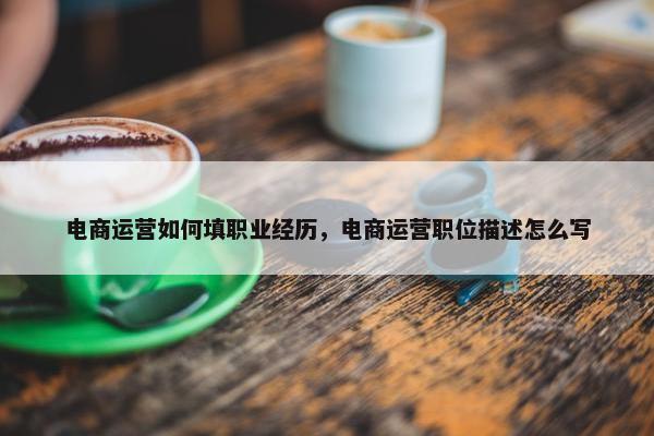 电商运营如何填职业经历，电商运营职位描述怎么写
