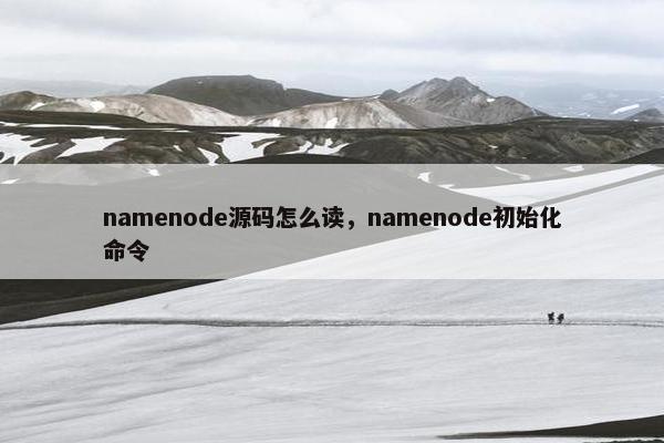 namenode源码怎么读，namenode初始化命令