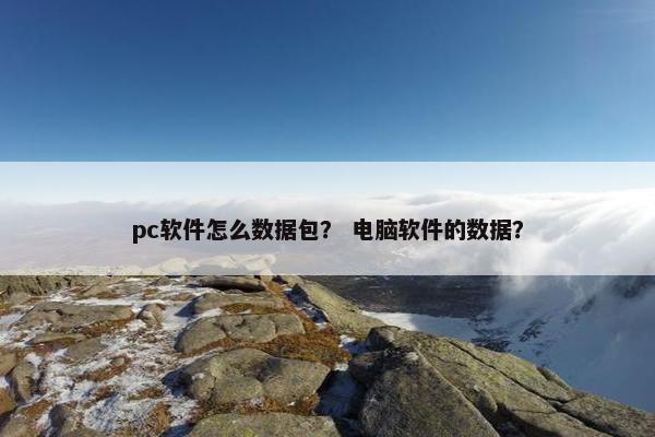 pc软件怎么数据包？ 电脑软件的数据？