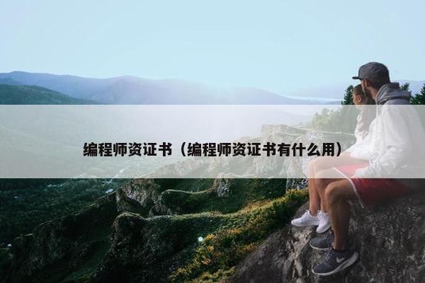 编程师资证书（编程师资证书有什么用）