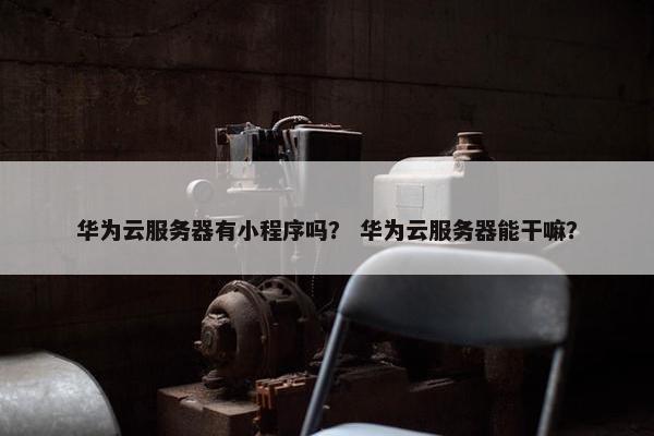 华为云服务器有小程序吗？ 华为云服务器能干嘛？