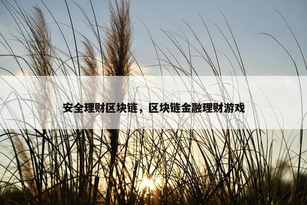 安全理财区块链，区块链金融理财游戏