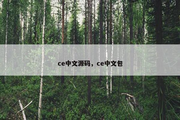 ce中文源码，ce中文包