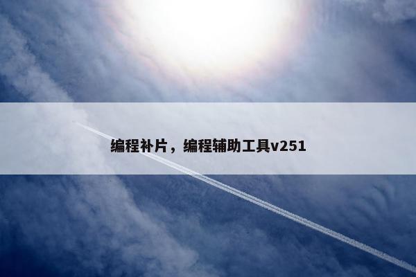 编程补片，编程辅助工具v251