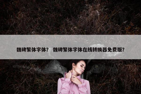 魏碑繁体字体？ 魏碑繁体字体在线转换器免费版？