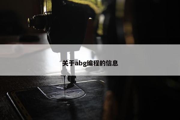 关于abg编程的信息