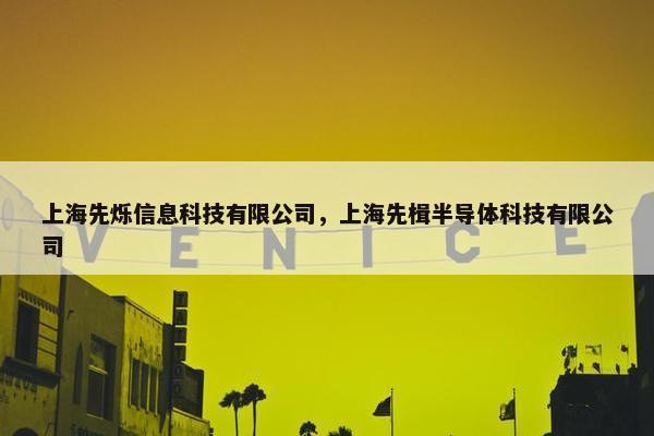 上海先烁信息科技有限公司，上海先楫半导体科技有限公司