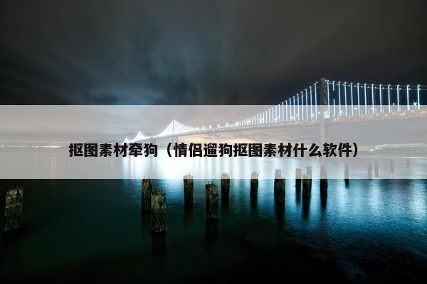 抠图素材牵狗（情侣遛狗抠图素材什么软件）
