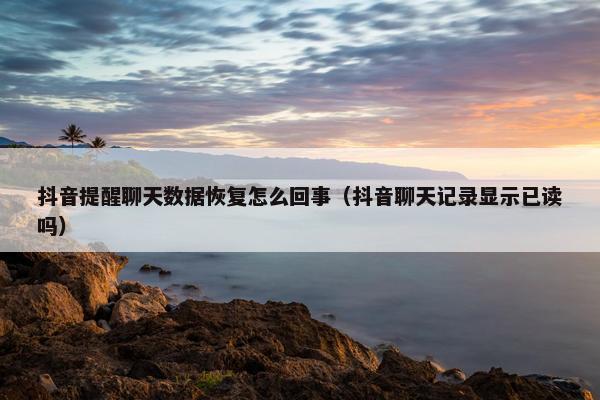 抖音提醒聊天数据恢复怎么回事（抖音聊天记录显示已读吗）