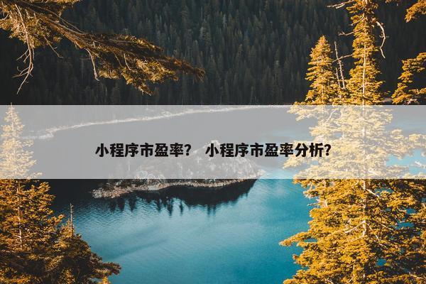 小程序市盈率？ 小程序市盈率分析？