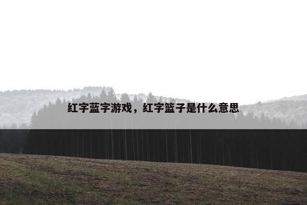 红字蓝字游戏，红字篮子是什么意思