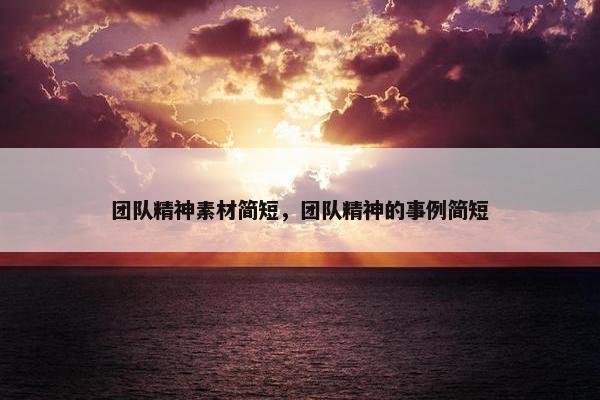 团队精神素材简短，团队精神的事例简短