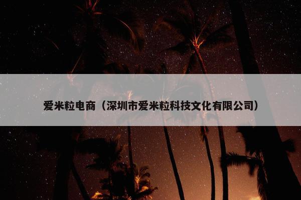 爱米粒电商（深圳市爱米粒科技文化有限公司）