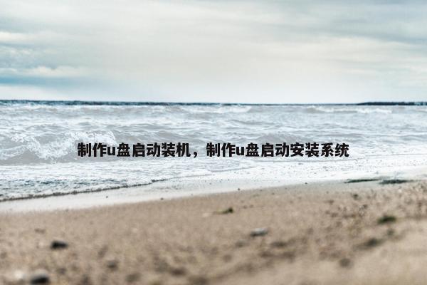 制作u盘启动装机，制作u盘启动安装系统