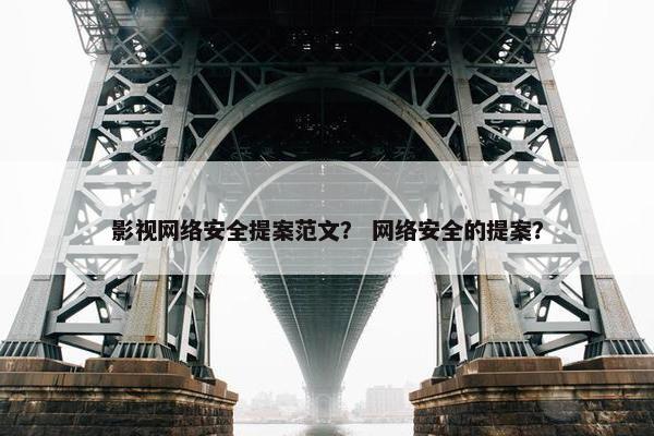 影视网络安全提案范文？ 网络安全的提案？
