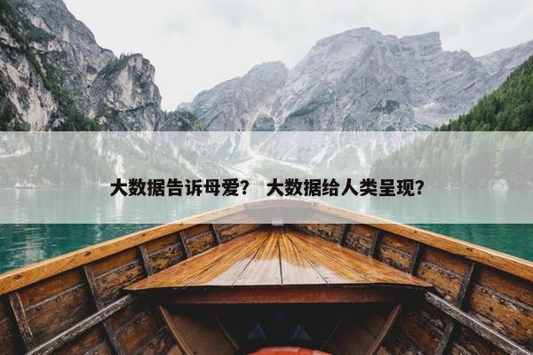 大数据告诉母爱？ 大数据给人类呈现？