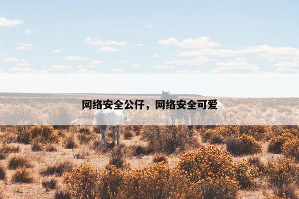 网络安全公仔，网络安全可爱