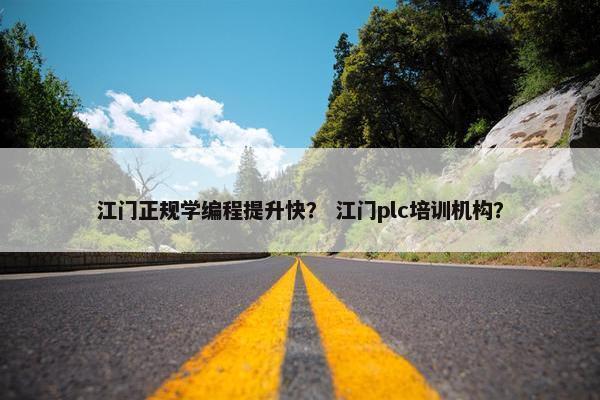 江门正规学编程提升快？ 江门plc培训机构？