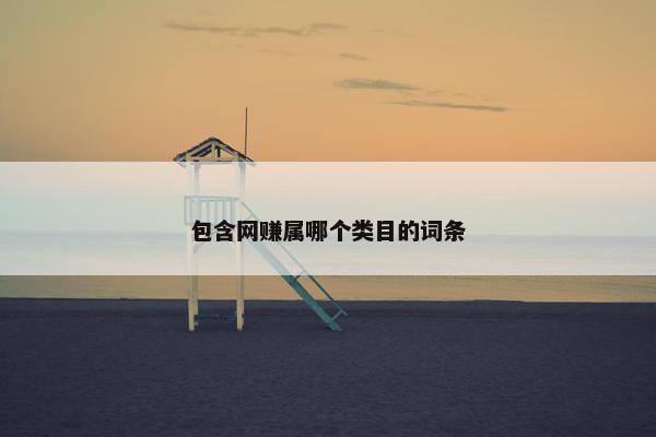 包含网赚属哪个类目的词条