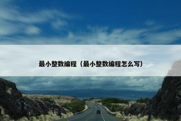 最小整数编程（最小整数编程怎么写）