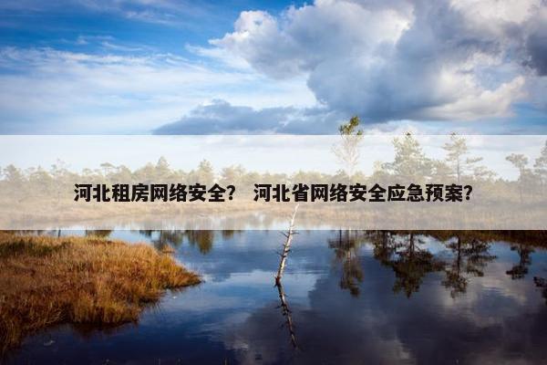 河北租房网络安全？ 河北省网络安全应急预案？