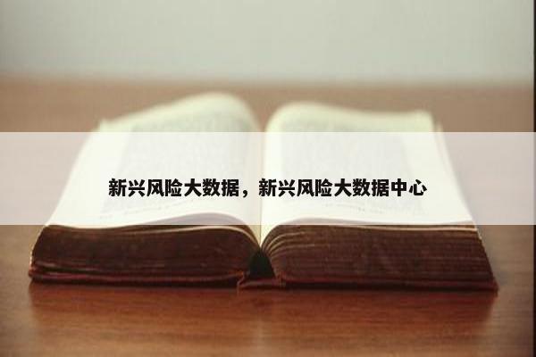 新兴风险大数据，新兴风险大数据中心
