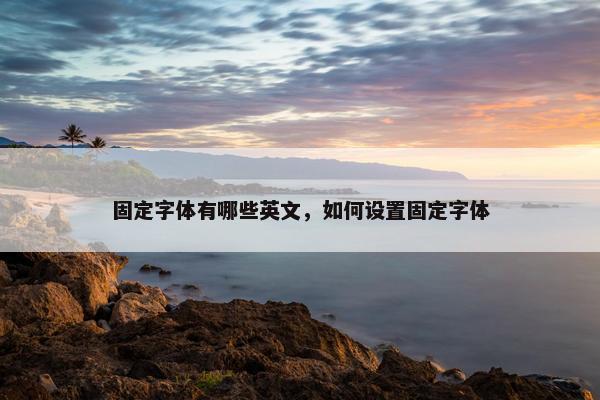 固定字体有哪些英文，如何设置固定字体