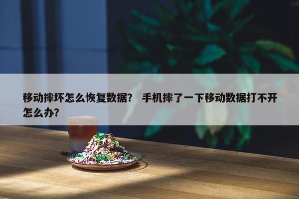 移动摔坏怎么恢复数据？ 手机摔了一下移动数据打不开怎么办？