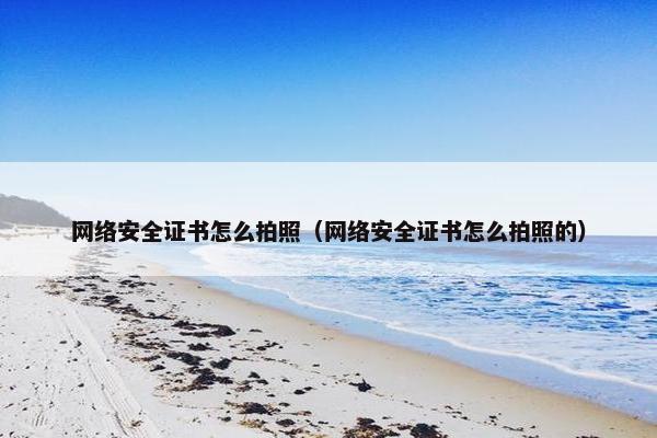网络安全证书怎么拍照（网络安全证书怎么拍照的）