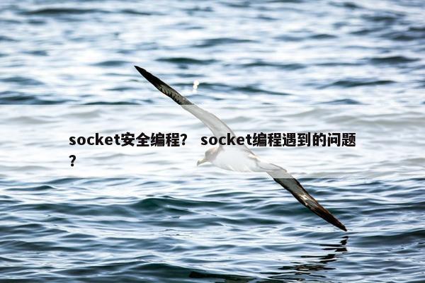 socket安全编程？ socket编程遇到的问题？