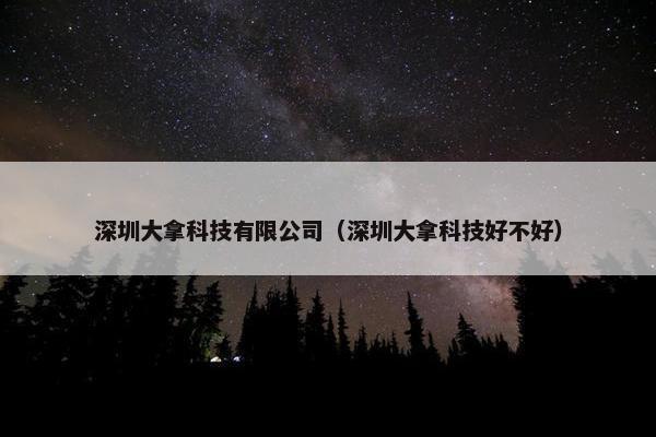 深圳大拿科技有限公司（深圳大拿科技好不好）