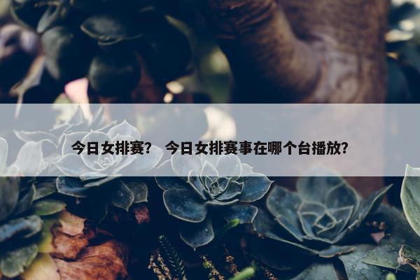 今日女排赛？ 今日女排赛事在哪个台播放？