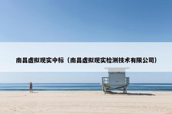南昌虚拟现实中标（南昌虚拟现实检测技术有限公司）