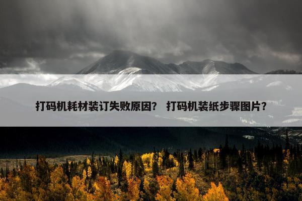 打码机耗材装订失败原因？ 打码机装纸步骤图片？