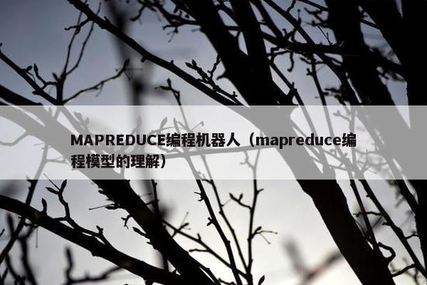 MAPREDUCE编程机器人（mapreduce编程模型的理解）
