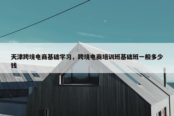 天津跨境电商基础学习，跨境电商培训班基础班一般多少钱