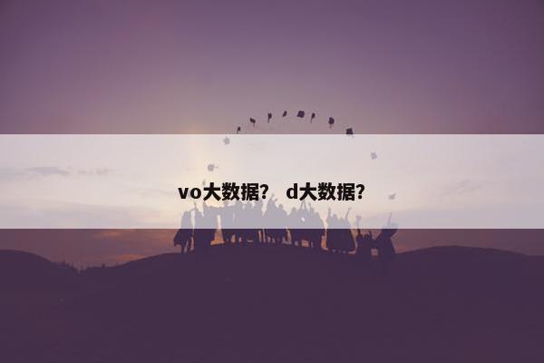 vo大数据？ d大数据？