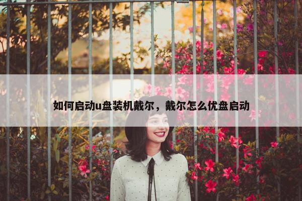 如何启动u盘装机戴尔，戴尔怎么优盘启动