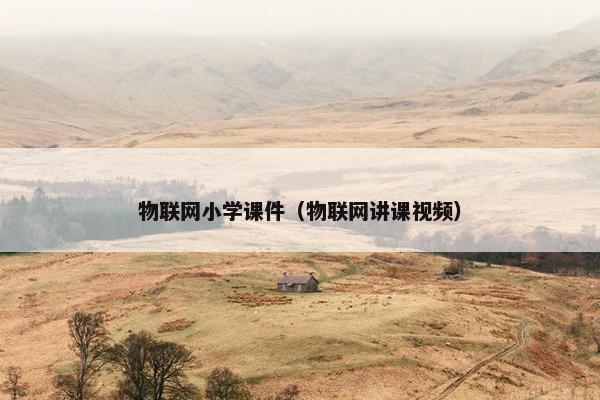 物联网小学课件（物联网讲课视频）