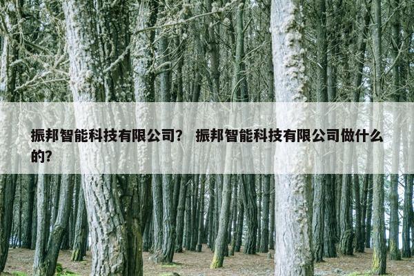 振邦智能科技有限公司？ 振邦智能科技有限公司做什么的？