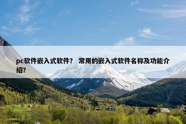 pc软件嵌入式软件？ 常用的嵌入式软件名称及功能介绍？