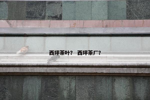 西坪茶叶？ 西坪茶厂？