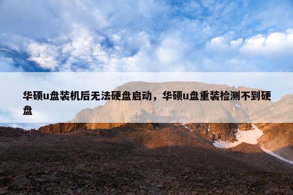 华硕u盘装机后无法硬盘启动，华硕u盘重装检测不到硬盘