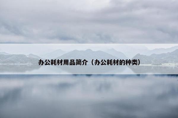 办公耗材用品简介（办公耗材的种类）