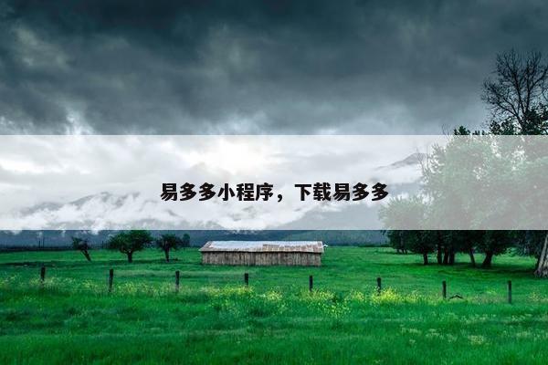 易多多小程序，下载易多多