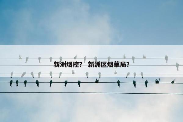 新洲烟控？ 新洲区烟草局？