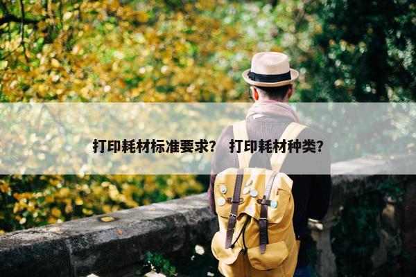 打印耗材标准要求？ 打印耗材种类？
