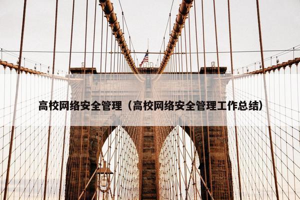 高校网络安全管理（高校网络安全管理工作总结）