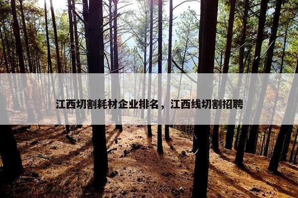 江西切割耗材企业排名，江西线切割招聘