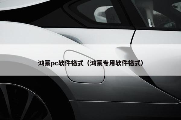 鸿蒙pc软件格式（鸿蒙专用软件格式）